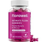 Florawell® Vaginal Probiotic Gummies - Intimate Flora for Women, Supports Feminine Health - Women's Probiotics for Intimate Balance & Daily Care - Delicious Natural Berry Flavour - 60 Vegan Gummies