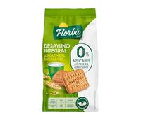 Florbu Breakfast Biscuits 0% No Added Sugar - Wholemeal Diabetic Biscuits, High Fibre Snack Made with Sunflower & Wholemeal Flour, Convenient Individual Snack Packs for Work & On-the-Go