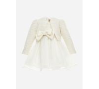 Florel Baby Girls Dress and Jacket Set in Ivory - Ivory - 24 months