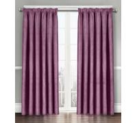 Florelle Energy Saving Thermal Blockout Curtains Tape Top Curtains Semi Plain Embossed Textured Woven Window Treated Curtain Pair Multi Use (Mauve, W 46" x L 54" (2 Panels))