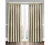 Florelle Energy Saving Thermal Blockout Curtains Tape Top Curtains Semi Plain Embossed Textured Woven Window Treated Curtain Pair Multi Use (Latte, W 46" x L 72" (2 Panels))