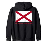 Florence Alabama USA State Flag Souvenir Zip Hoodie
