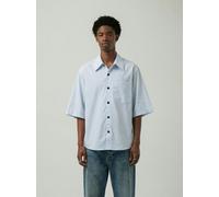 Florence Black Elio Pocket Shirt - Blue & White Pinstripe - XS