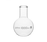 Florence Boiling Flask, 1000ml, Borosilicate Glass, Wide Neck, Flat Bottom - Eisco Labs