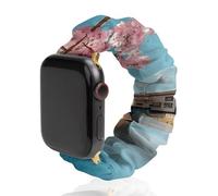 Florence Bridge in Spring Printed Scrunchie Watch Band Compatible with IWatch Soft Elastic Replacement Straps