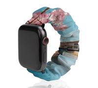 Florence Bridge in Spring Printed Scrunchie Watch Band Compatible with IWatch Soft Elastic Replacement Straps