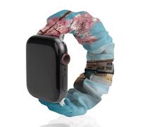 Florence Bridge in Spring Printed Scrunchie Watch Band Compatible with IWatch Soft Elastic Replacement Straps
