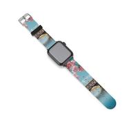 Florence Bridge in Spring Printed Silicone Watch Band Compatible with IWatch Waterproof Soft Replacement Strap 38mm/40mm