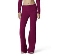 Florence by Mills Women's Barre Collection Foldover Wide Leg Pant Casual, Bing Cherry, XS