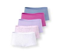 florence by mills Women's Cotton Stretch Shortie 5 Pack, Lavender Bud Print/Ibis Rose Print/Millie Lavender/Hot Pink/Endless Sky, XS