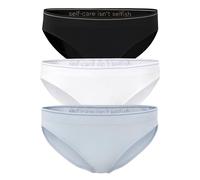 florence by mills Women's Cozy Crush Seamless Brief, 3 Pack, Black/White/Niagara Mist, S