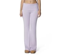 florence by mills Women's Fold Over Waistband Wide Leg Pant Casual, Soft Millie Lavender, Large