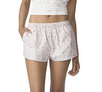 florence by mills Women's Garden Party Boxer Short Underwear, Lavender Fog Breezy Floral White Ground, M