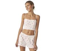 Florence by Mills Womens Garden Party Corset Tank Top, Orchid Bouquet Peony Floral (Small Scale), S