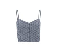 florence by mills Women's Over The Moon Button-Down Eyelet Cami Tank