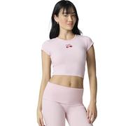 Florence by Mills Womens Rib Cherry Short Sleeve Tee, Ballet Slipper, S