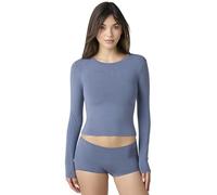 florence by mills Women's Softie Cotton Crop Top, Grisaille, S