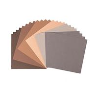 Florence Cardstock Textured Multicoloured - Coloured Card Making Supplies 6 x 6 inch - Brown - 24 Sheets - Coloured Paper for Scrapbooking, Card Making and Other Paper Crafts - 216 gsm