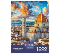 Florence Cathedral 1000 Pieces Portable Jigsaw Puzzle Building Age 3+ Cool Collage Effect, Fun Details, Educational, Challenging 70x50cm/1000pcs