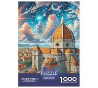 Florence Cathedral 1000 Pieces Premium Jigsaw Building Age 12+ Cool Collage Effect, Fun Details, Educational, Challenging 70x50cm/1000pcs