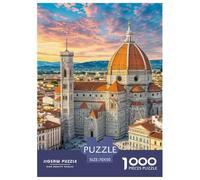 Florence Cathedral 1000 Pieces Premium Jigsaw Building Age 12+ Cool Collage Effect, Fun Details, Educational, Challenging 70x50cm/1000pcs