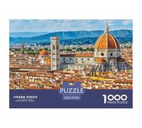 Florence Cathedral 1000 Pieces Premium Jigsaw Building Age 12+ Cool Collage Effect, Fun Details, Educational, Challenging Puzzle Games 70x50cm/1000pcs