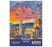Florence Cathedral 1000 Pieces Premium Jigsaw Building Age 12+ Quirky, Abstract Design, Fun Details, Educational, Challenging 70x50cm/1000pcs