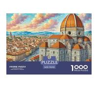 Florence Cathedral 1000 Pieces Premium Jigsaw Building Age 14+ for Adults Quirky, Abstract Design, Fun Details, Educational, Challenging 70x50cm/1000pcs