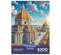 Florence Cathedral 1000 Pieces Premium Jigsaw Building Age 14+ for Adults Quirky, Abstract Design, Home Decoration, Educational, Challenging Puzzle Games 70x50cm/1000pcs