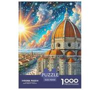 Florence Cathedral 1000 Pieces Premium Jigsaw Building for Adults Cool Collage Effect, Home Decoration, Educational, Challenging 70x50cm/1000pcs