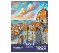 Florence Cathedral 1000 Pieces Premium Jigsaw Building for Adults Gifts Cool Collage Effect, Fun Details, Educational, Challenging 70x50cm/1000pcs