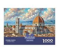 Florence Cathedral 1000 Pieces Premium Jigsaw Building for Adults Gifts Cool Collage Effect, Home Decoration, Educational, Challenging Puzzle Games 70x50cm/1000pcs