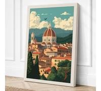 Florence Cathedral at Dawn Canvas Wall Art Print 18x12 Inch