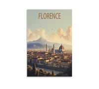 Florence City Italy Vintage Travel Poster Landscape 08x12inch(20x30cm) Canvas Wall Art Posters for Living Room Decor Paintings for Home Decor