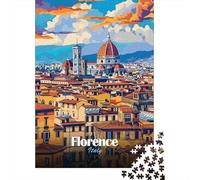 Florence Cityscape Travel Puzzle 1000 Pieces, Metropolitan Building Scene, Mindful Activity, Matte Printed Jigsaw, for Adults, 70x50cm/1000pcs
