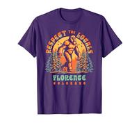 Florence Colorado Respect The Locals Bigfoot Sasquatch T-Shirt, Men, Purple, 3X-Large