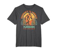 Florence Colorado Respect The Locals Bigfoot Sasquatch T-Shirt, Men's Big and Tall, Dark Heather Grey, 6X Tall