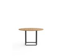 Florence Dining Table Ø120 Oak with Black Frame