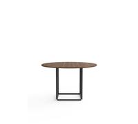 Florence Dining Table Ø120 Walnut with Black Frame