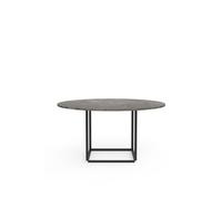 Florence Dining Table Ø145 Gris Du Marais Marble w. Black Frame