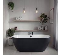Florence Double Ended Freestanding Bath | Black | Acrylic | 1650mm x 750mm