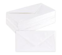 Florence Envelopes White 120 GMS - Envelopes to Peel and Seal - 8.27 x 4.33 Inch - Luxuy Texture - Plain Gift Envelopes for Your Card Making Supplies and Scrapbook Accessories