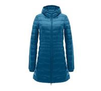 Florence Extra Long Padded Winter Jacket - Lightweight, Water Resistant, Zipped Pockets, Easy to Packaway - Perfect for Cold & Wet Weather Sale Clearance UK Size S-4XL