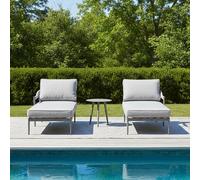 Florence Garden Sun Lounger Set - Cool Linen