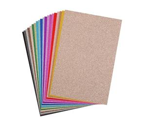 Florence Glitter Cardstock - Coloured Card A4 - Multicoloured - 40 Sheets of Craft Paper - Scrapbook Paper for Card Making and Other Paper Crafts - 250 GSM, Multiple Colours