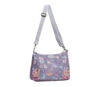 Florence Happy @ England Reversible Oilcloth Messenger 2 in 1 Ladies CrossBody Shoulder Canvas Waterproof Floral (Rose/Spot)