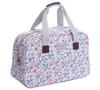 Florence Happy @ England Waterproof Matte Oilcloth Tote Bag, for Beach, Travel, Gym, Shopping, Hospital Stays, Weekend Getaways & Picnics,Durable PVC Coated Canvas, Zip Closure (Pale pink)
