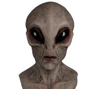 FLORENCE IISA Realistic Area 51 Alien Full Head Latex Mask, Scary Creepy Prop for Adults Halloween Cosplay Costume Party 2026
