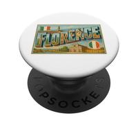 Florence Italy 50s Vintage Retro Travel Poster Art Graphic PopSockets Adhesive PopGrip