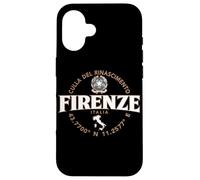 Florence Italy Coordinates Label 2C Case for iPhone 16